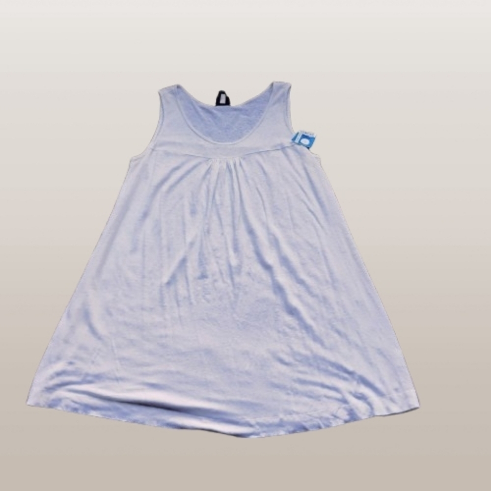 NEW White  EILEEN FISHER Dress Size Medium White  Linen A-Line Sleeveless